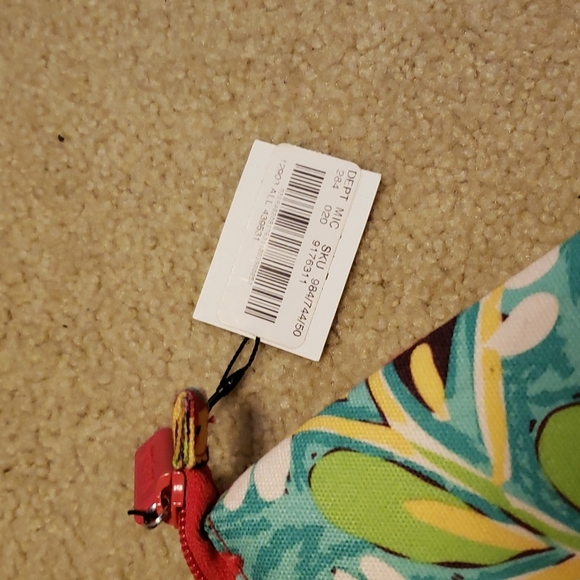 Waterproof Red Paisley Tote Bag - Picture 3 of 4